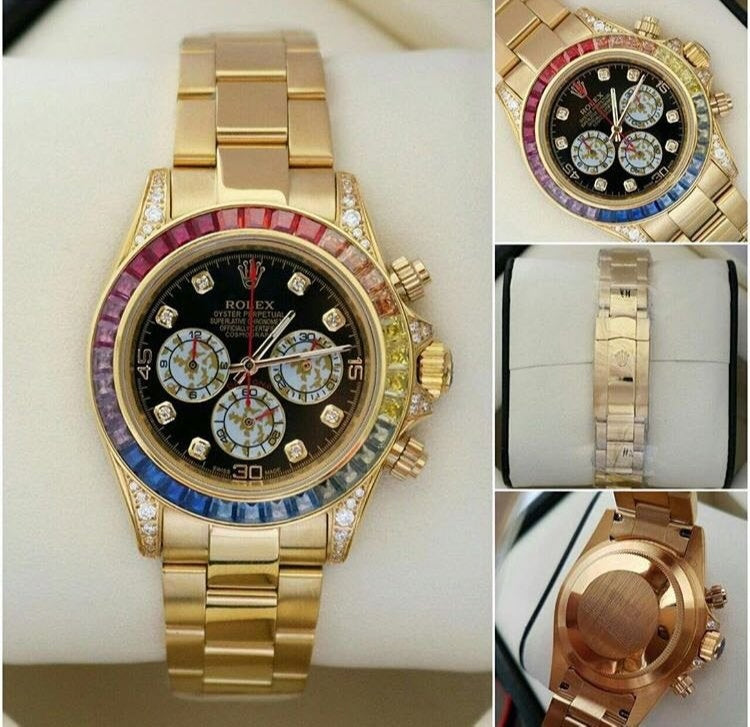 Rlx Rainbow Gold Watch For Men