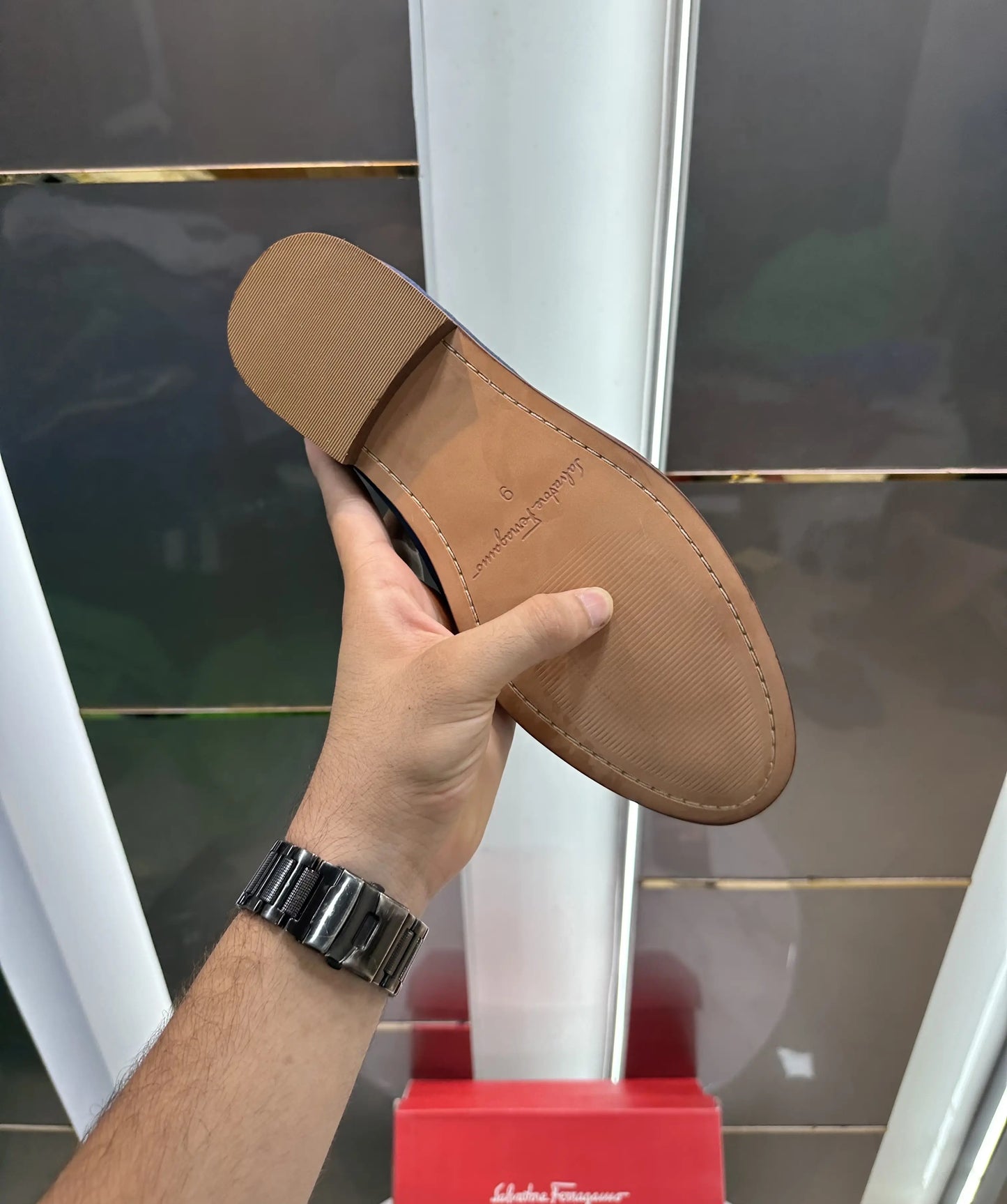 Salvatoree_Feragamo Blue Premium Wooden Sole Formal Loafer