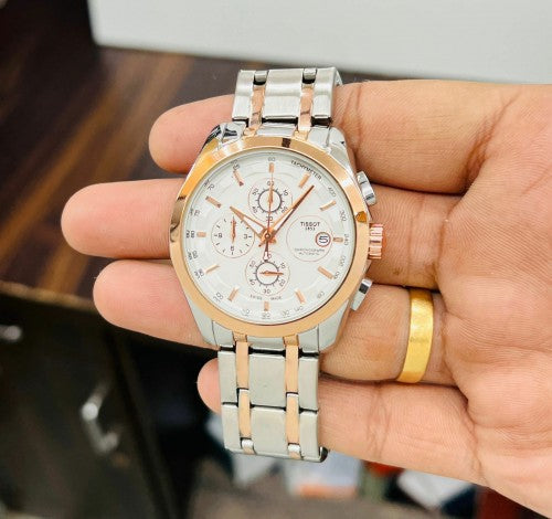 Tis0tt 1853 Silver Gold Men Watch