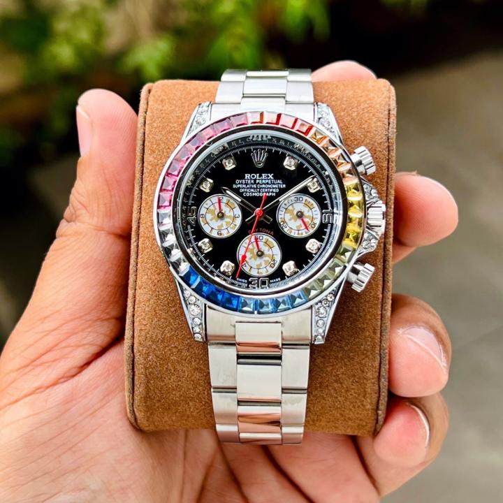 Rlx Rainbow Silver Mens Watch