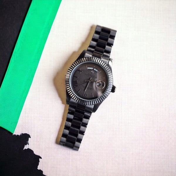Rlx Day Date Full Black Mens Watch