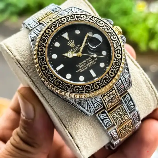 Rlx Vintage Gold Silver Color Watch For Mens