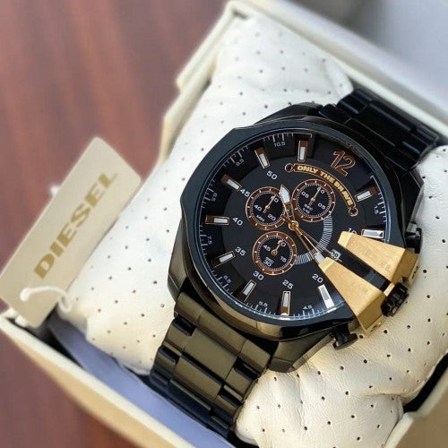 Disell 10 BAR Black Gold Men Watch