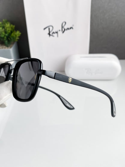 Stylish RB Ferari Full Black Sunglass For Men & Women