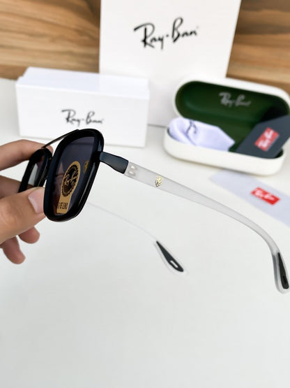 Stylish RB Ferari Black White Sunglass For Men & Women