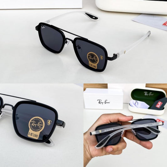 Stylish RB Ferari Black White Sunglass For Men & Women