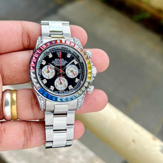 Rlx Rainbow Silver Mens Watch
