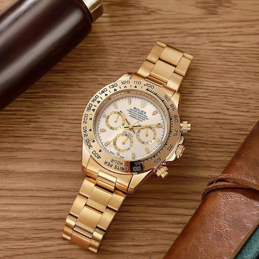 Rlx Gold White Watch For Men