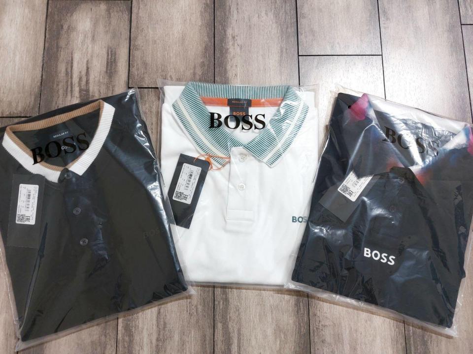 Hug_Boss Black Premium Collar Neck Polo T-shirt F2640-BLACK