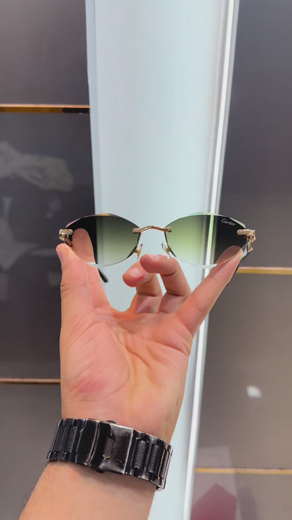 Luxury Cartierr UV Protected Premium Sunglasses With Complete Box Packaging