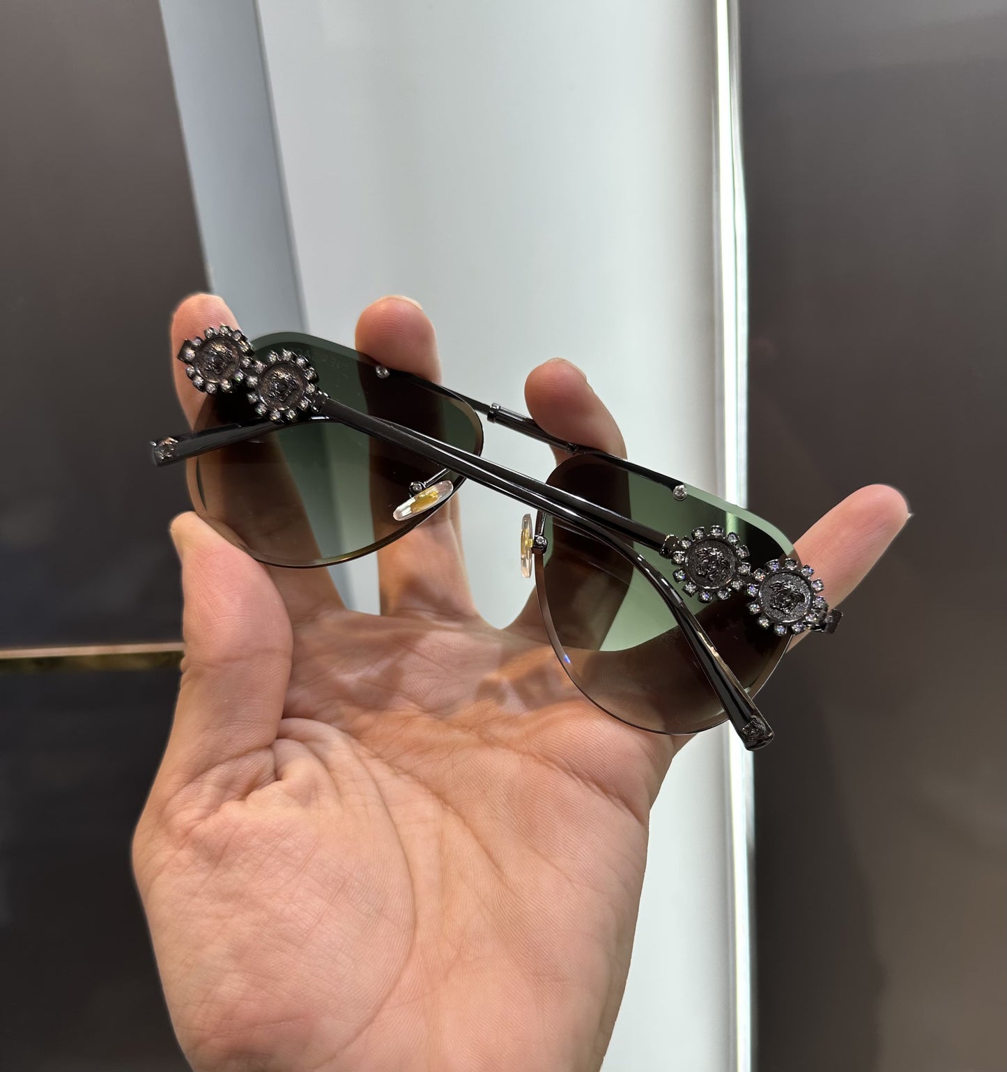 Luxury Stylish Versacee UV Protected Sunglass With Complete Box Packaging