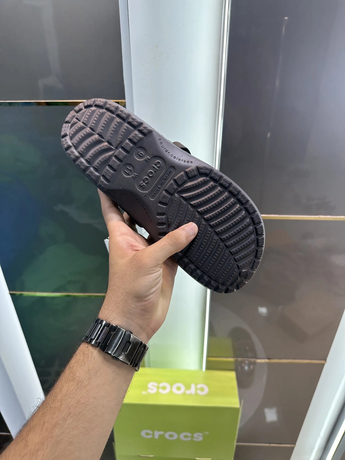 Croc Yukoon Dark Brown Slides Flip Flop For Men