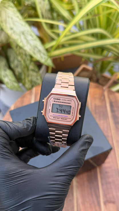 Casiio Eectro Luminescence Rose Gold Color Premium Watch For Men
