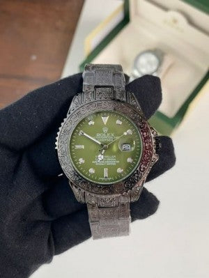 Rlx Vintage Black Green Mens Watch